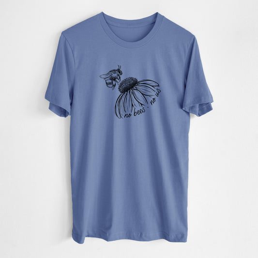 No Bees No Us - Lightweight 100% Cotton Unisex Crewneck