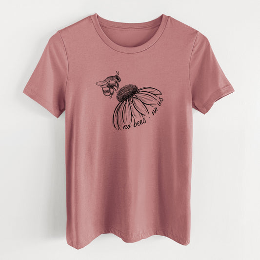 No Bees No Us - Women's Lightweight Relaxed Fit 100% Cotton Crewneck