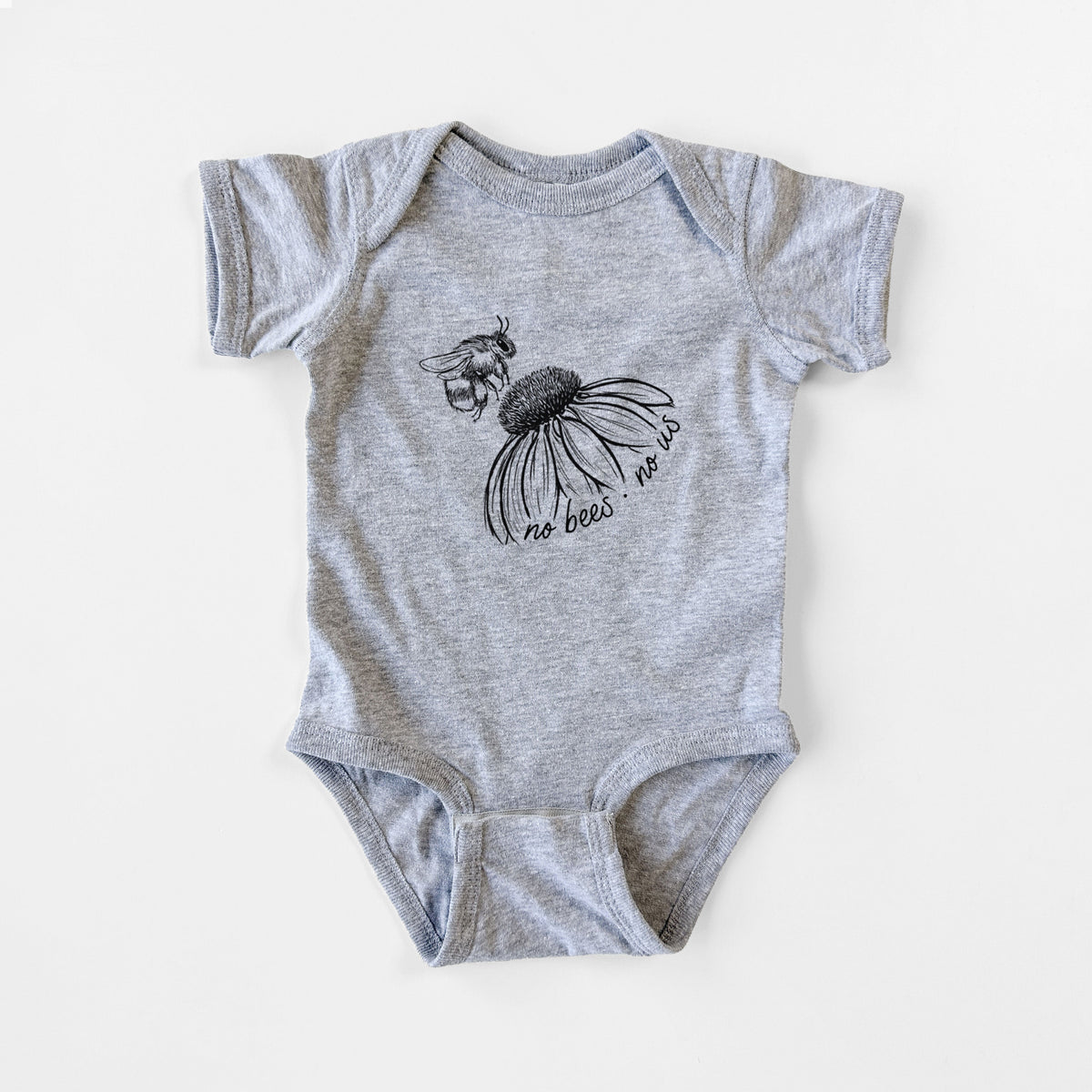 No Bees No Us - Baby Fine Jersey Bodysuit