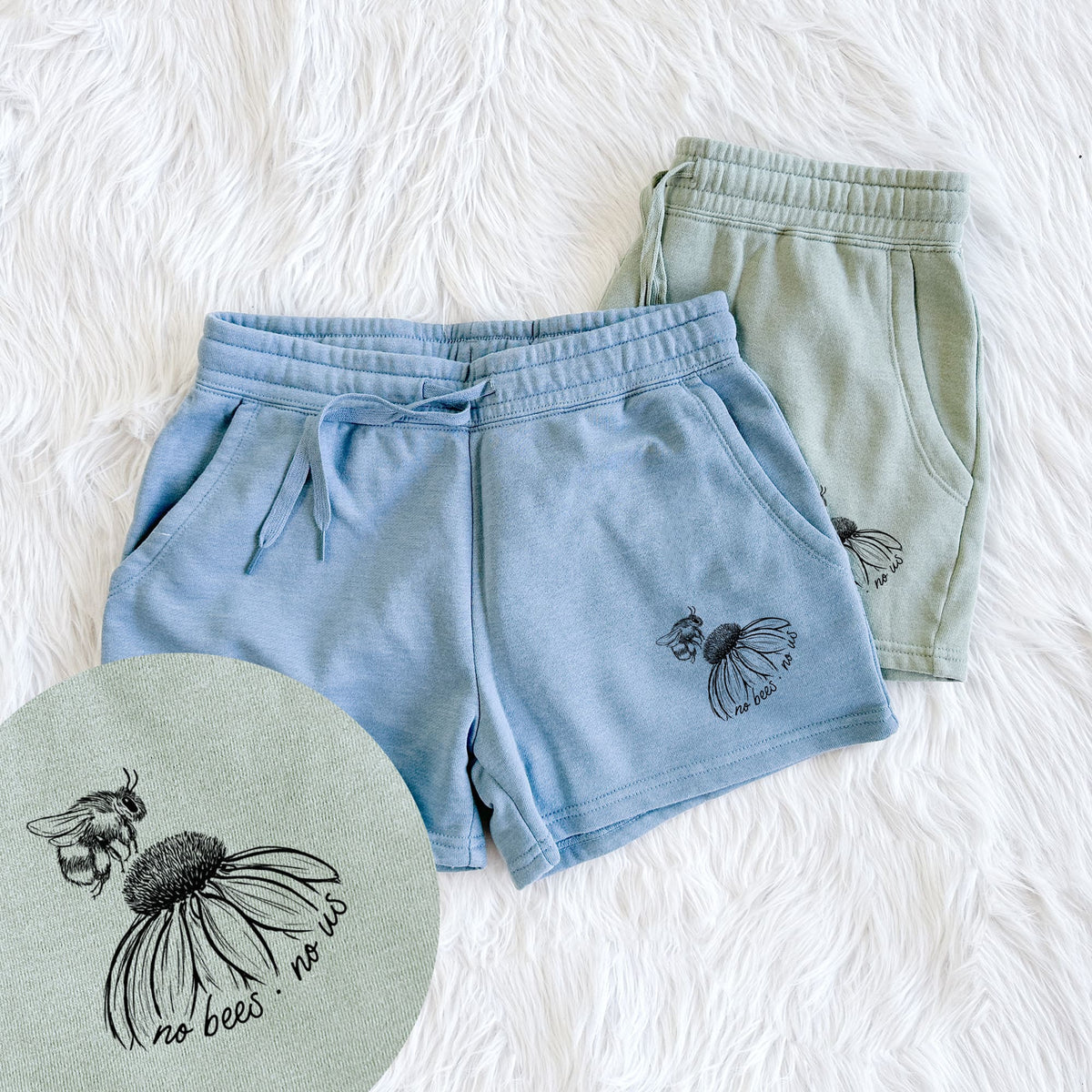 No Bees No Us - Women's Cali Wave Shorts