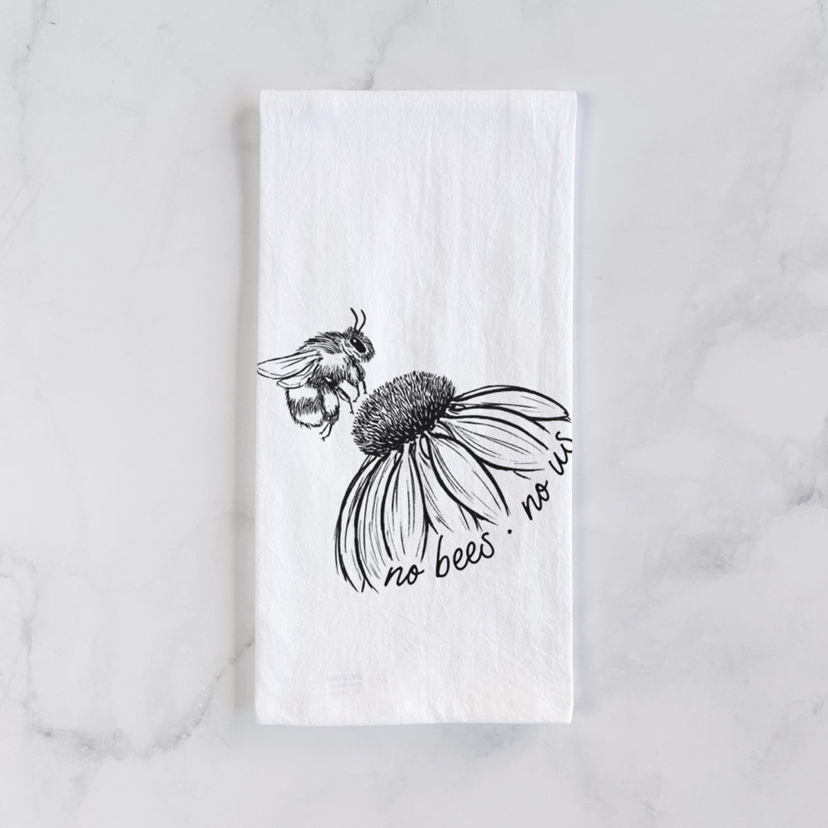 No Bees No Us Tea Towel