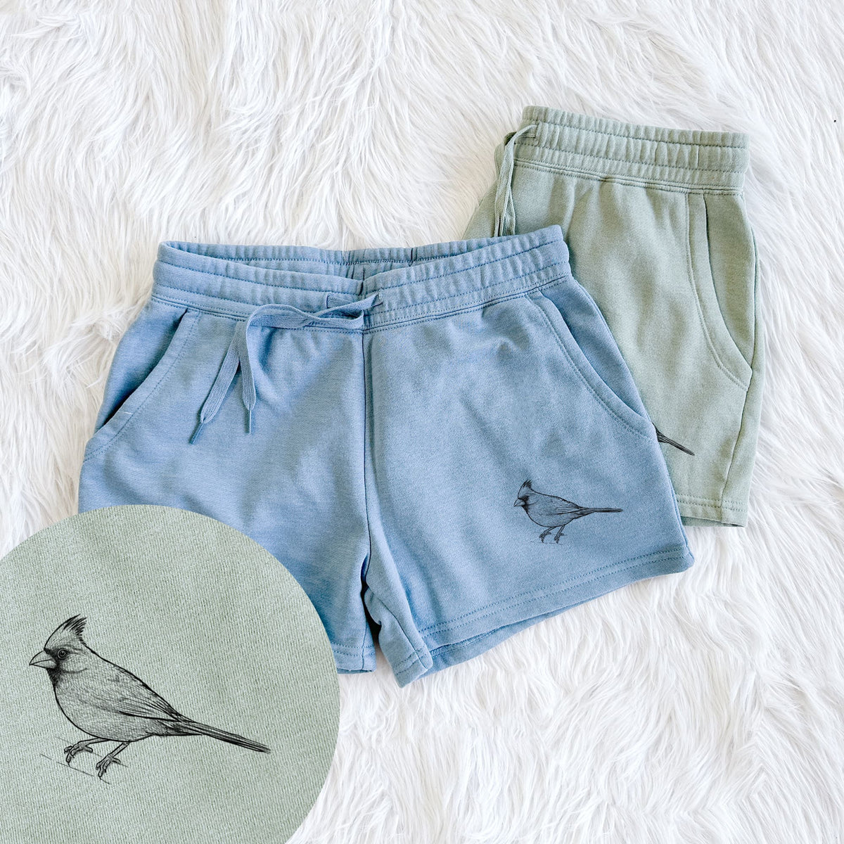 Northern Cardinal - Cardinalis cardinalis - Women's Cali Wave Shorts