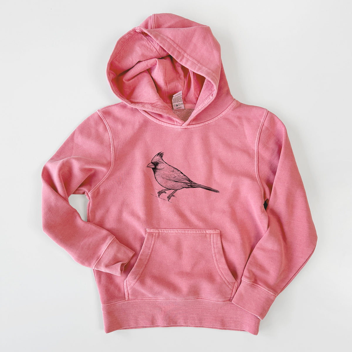 Northern Cardinal - Cardinalis cardinalis - Youth Pigment Dyed Hoodie