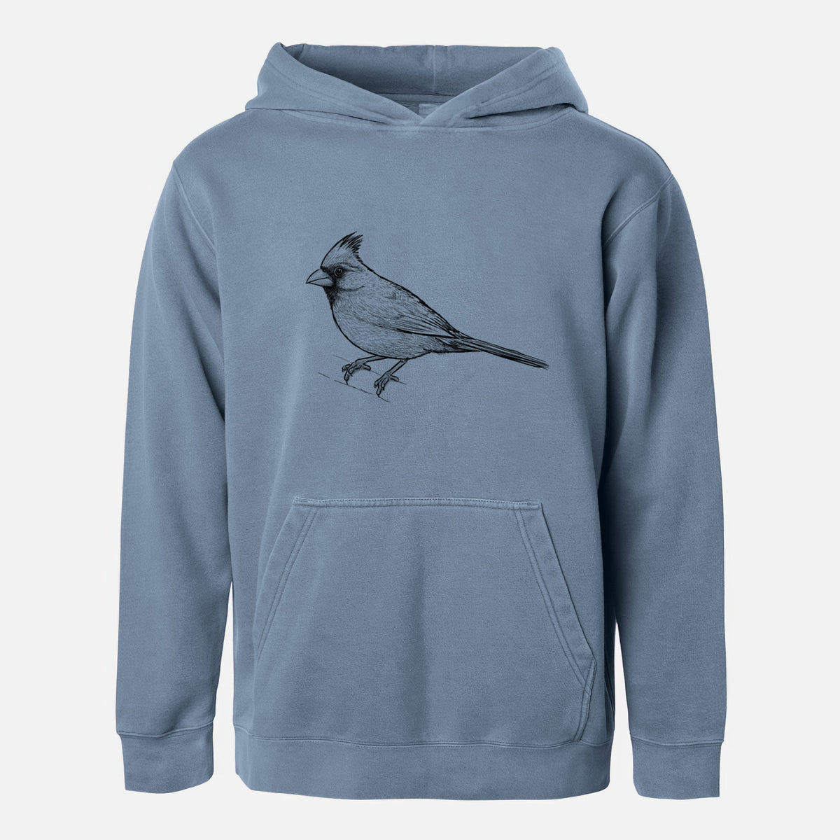 Northern Cardinal - Cardinalis cardinalis - Youth Pigment Dyed Hoodie