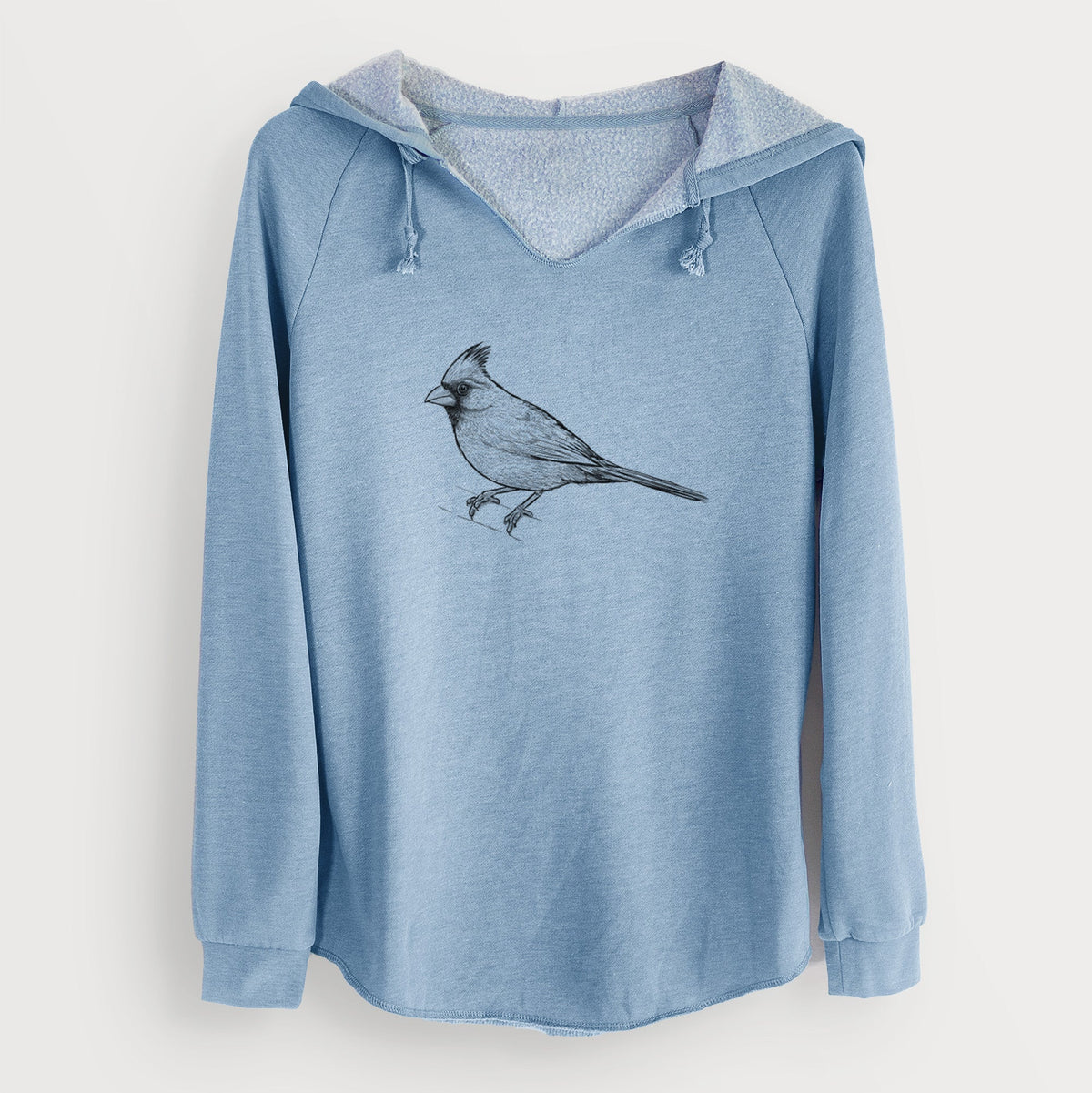 Northern Cardinal - Cardinalis cardinalis - Cali Wave Hooded Sweatshirt