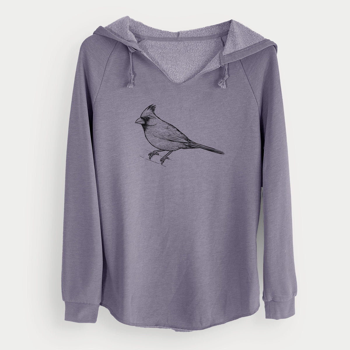 Northern Cardinal - Cardinalis cardinalis - Cali Wave Hooded Sweatshirt