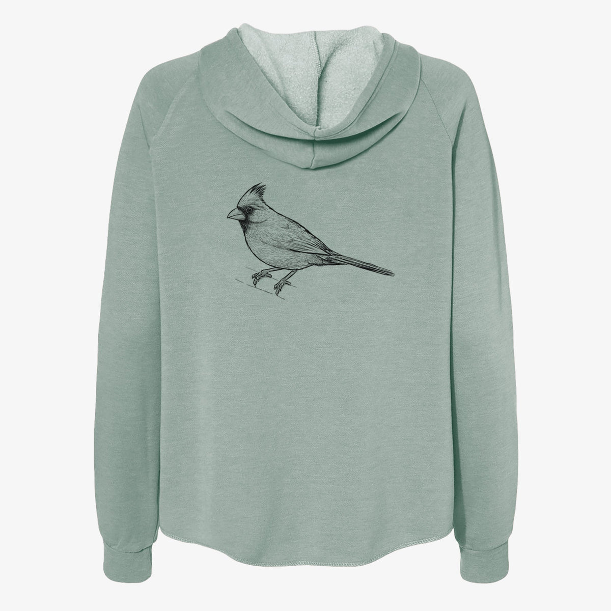 Northern Cardinal - Cardinalis cardinalis - Women's Cali Wave Zip-Up Sweatshirt