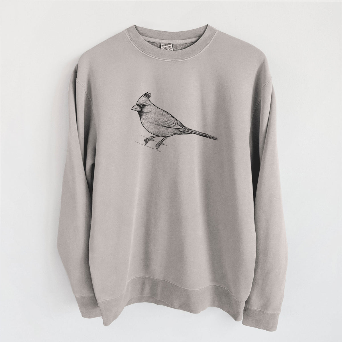 Northern Cardinal - Cardinalis cardinalis - Unisex Pigment Dyed Crew Sweatshirt