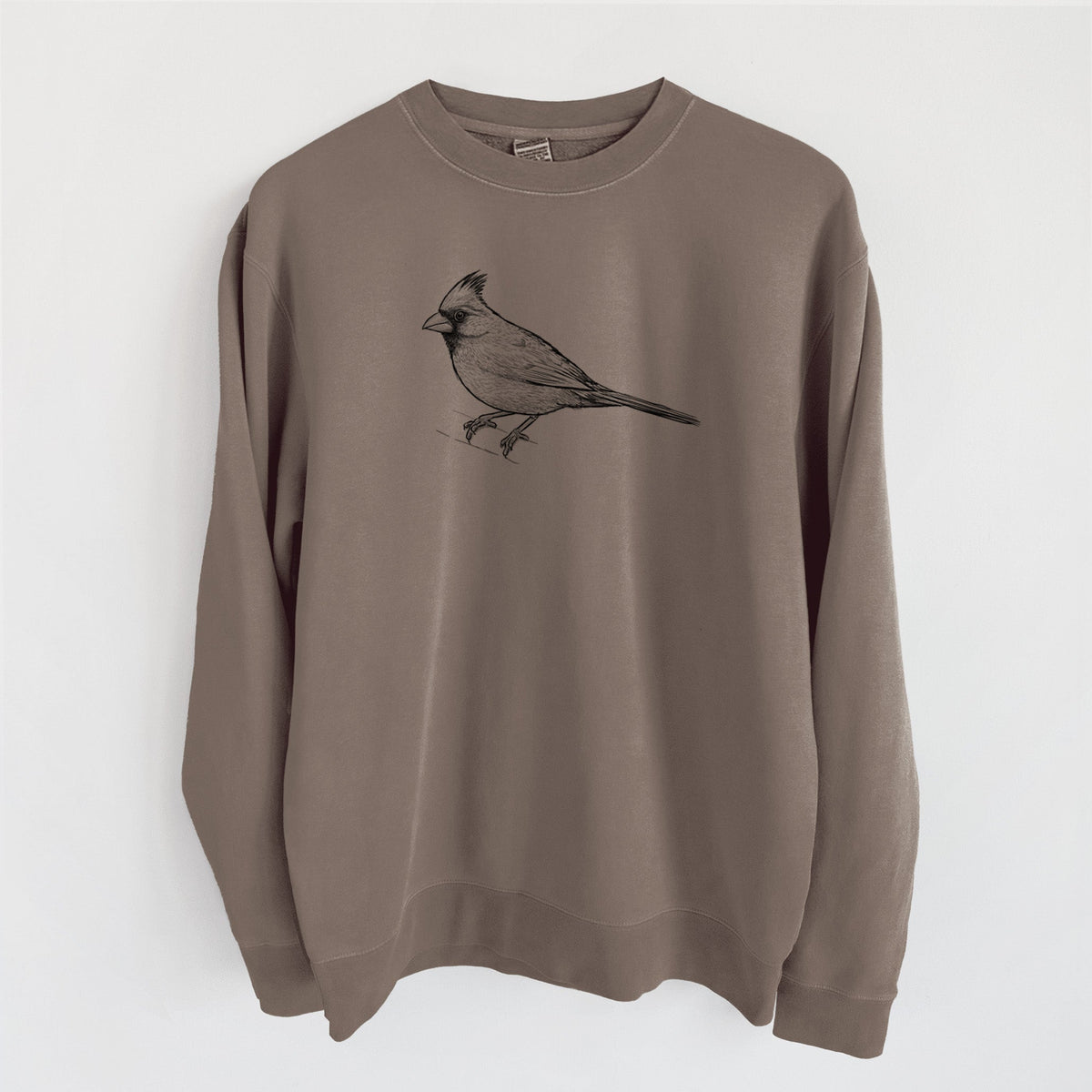 Northern Cardinal - Cardinalis cardinalis - Unisex Pigment Dyed Crew Sweatshirt