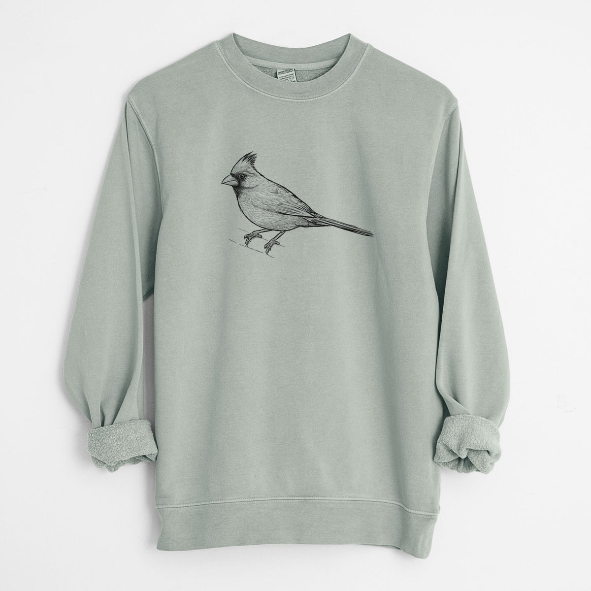 Northern Cardinal - Cardinalis cardinalis - Unisex Pigment Dyed Crew Sweatshirt