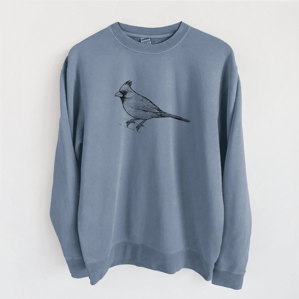 Northern Cardinal - Cardinalis cardinalis - Unisex Pigment Dyed Crew Sweatshirt