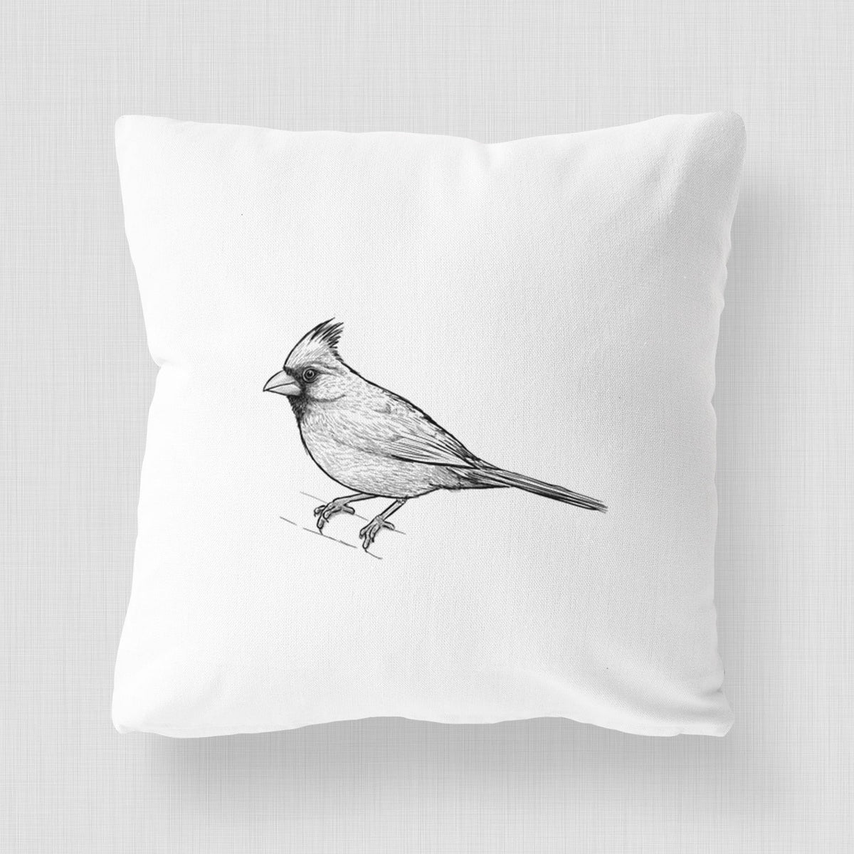Northern Cardinal - Cardinalis cardinalis - Throw Pillow Cover