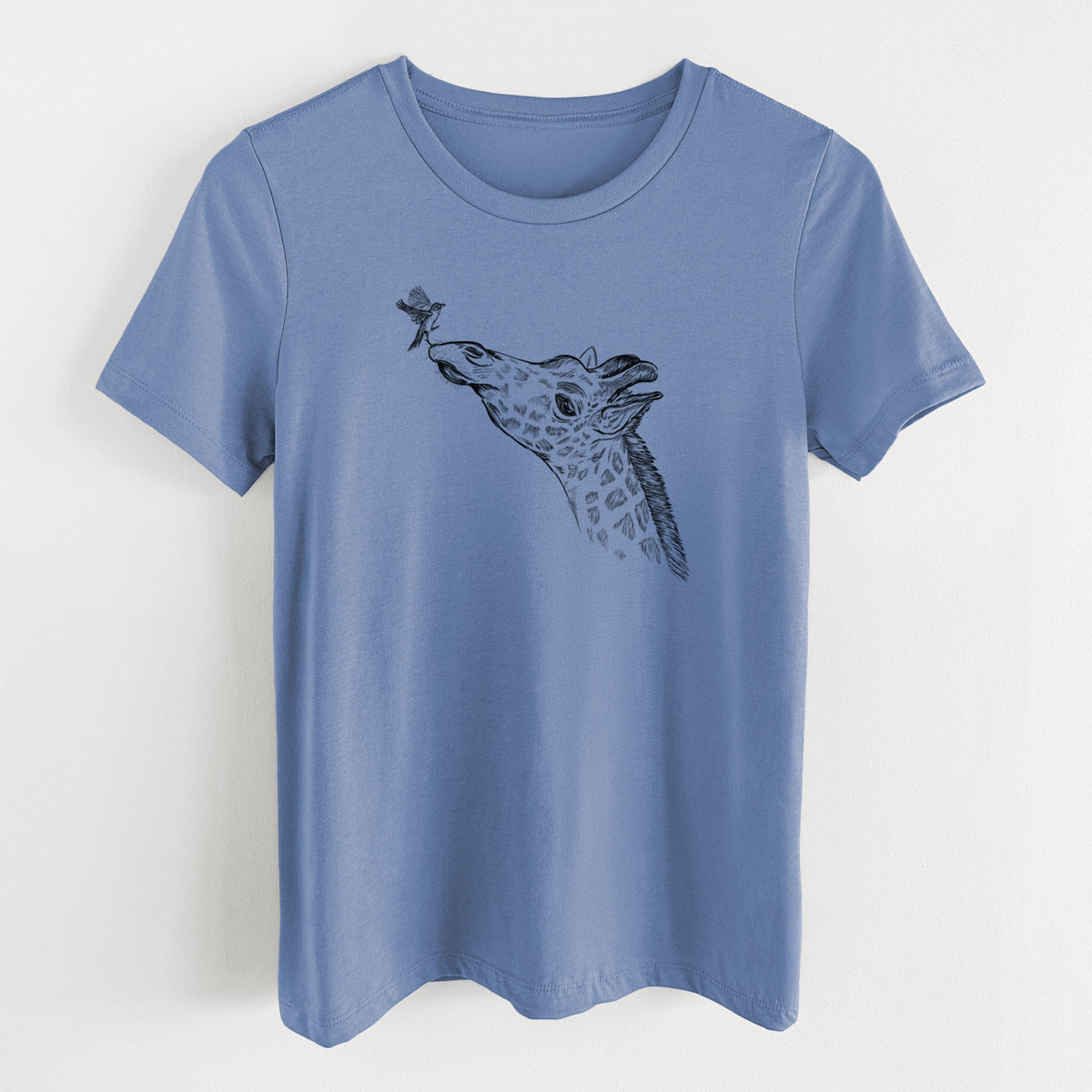 Northern Giraffe - Giraffa camelopardalis - Women's Lightweight Relaxed Fit 100% Cotton Crewneck