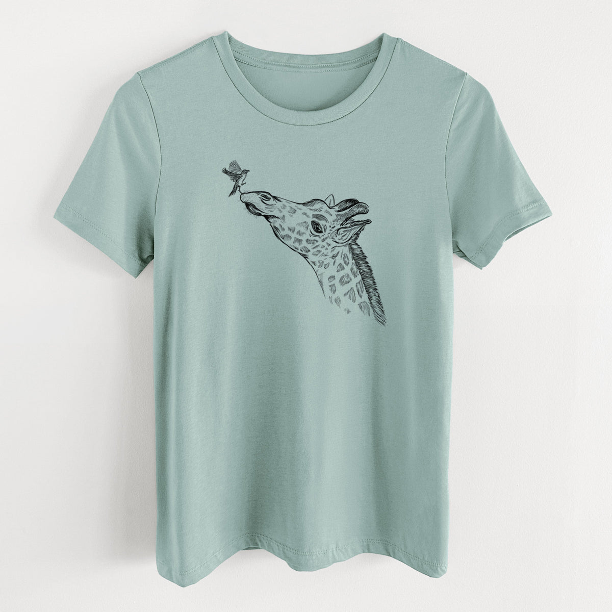 Northern Giraffe - Giraffa camelopardalis - Women's Lightweight Relaxed Fit 100% Cotton Crewneck