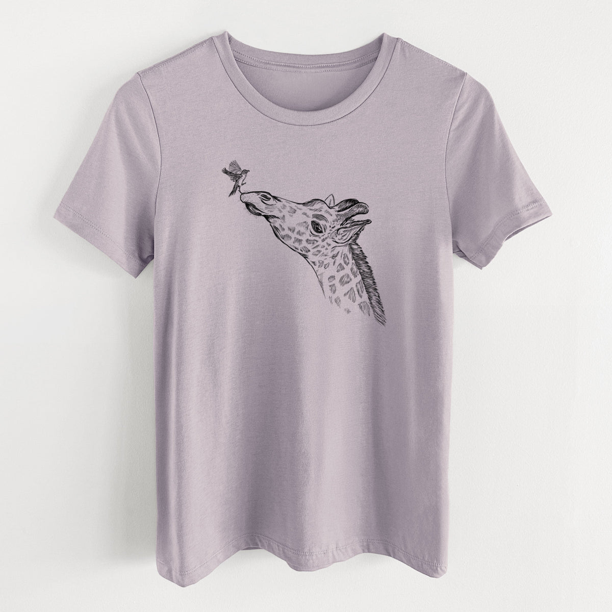 Northern Giraffe - Giraffa camelopardalis - Women's Lightweight Relaxed Fit 100% Cotton Crewneck