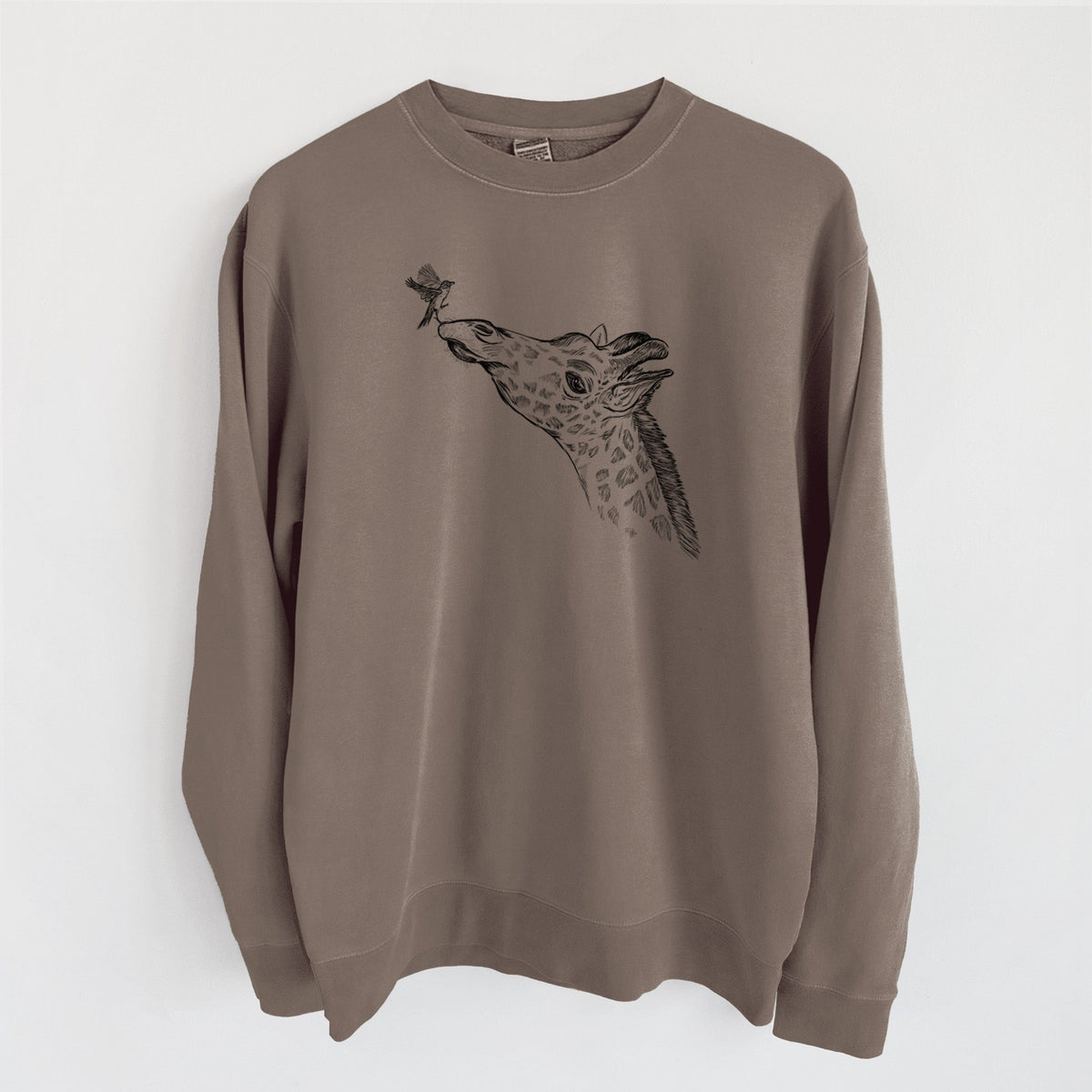Northern Giraffe - Giraffa camelopardalis - Unisex Pigment Dyed Crew Sweatshirt