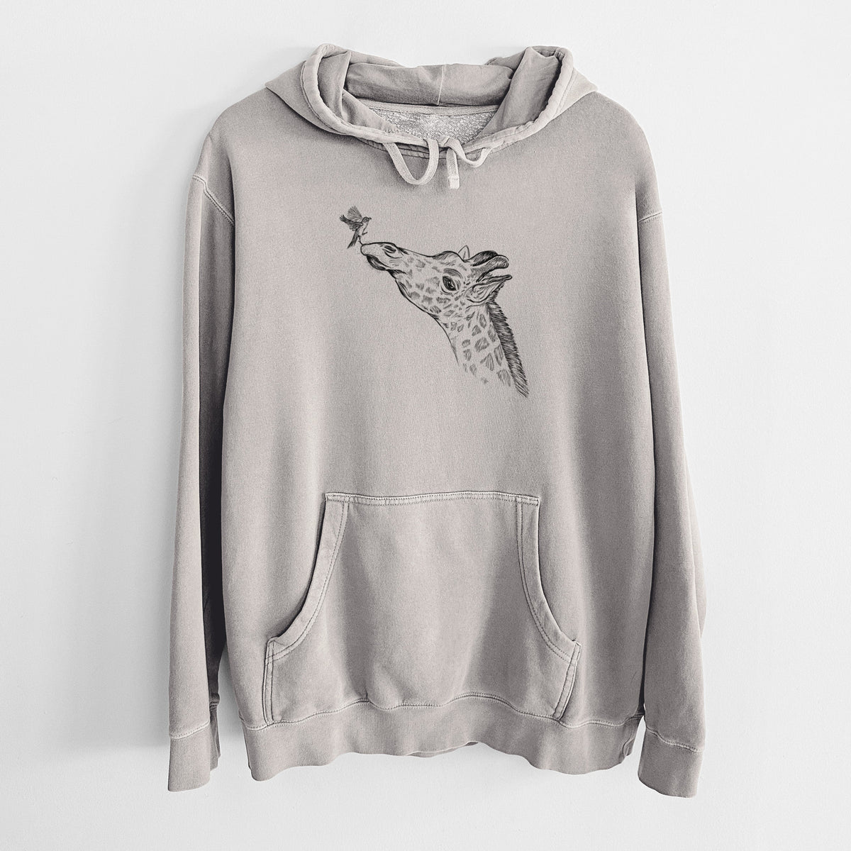 Northern Giraffe - Giraffa camelopardalis - Unisex Pigment Dyed Hoodie