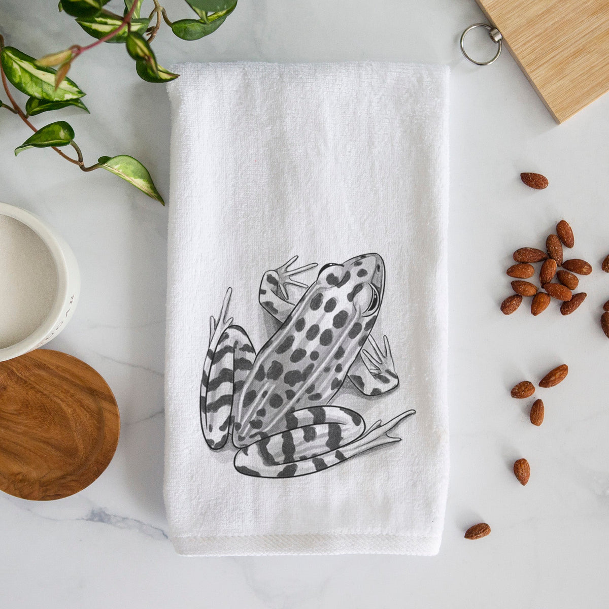 Northern Leopard Frog - Lithobates pipiens Premium Decorative Hand Towel