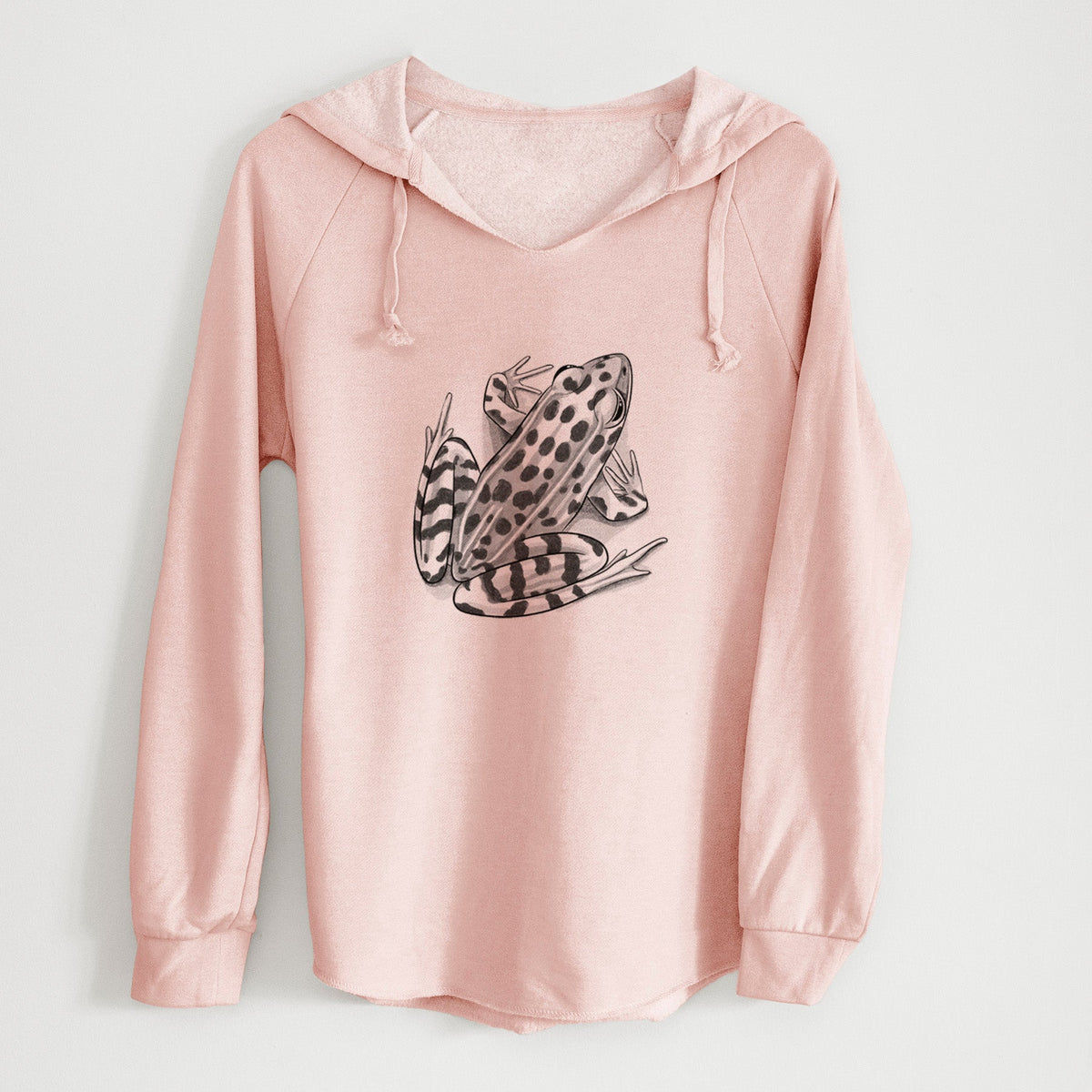 Northern Leopard Frog - Lithobates pipiens - Cali Wave Hooded Sweatshirt