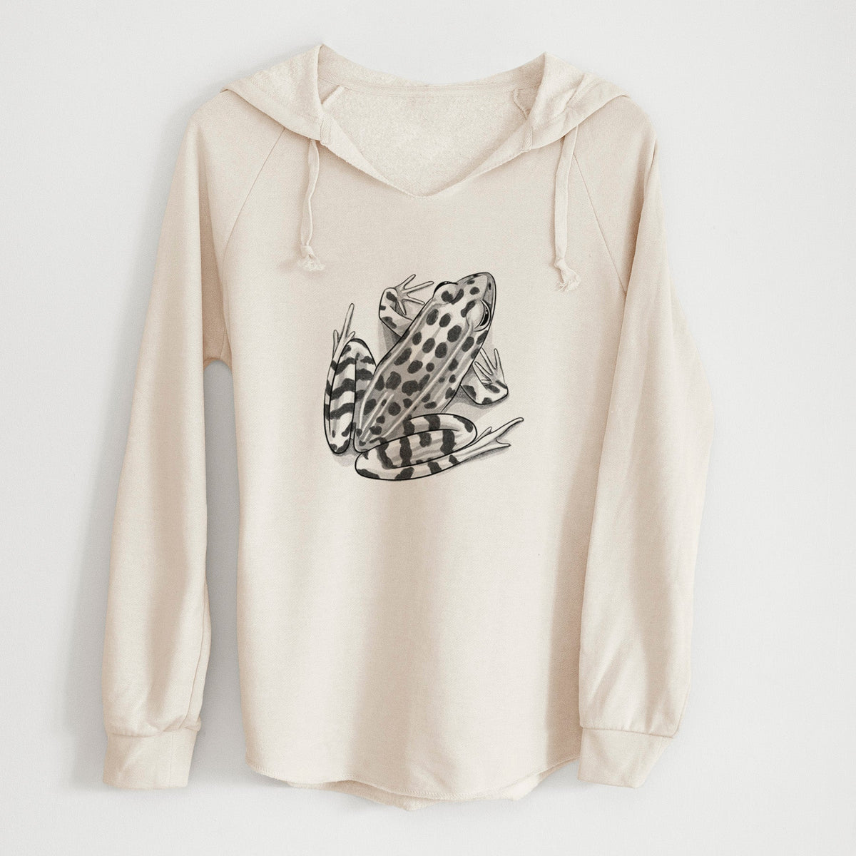 Northern Leopard Frog - Lithobates pipiens - Cali Wave Hooded Sweatshirt