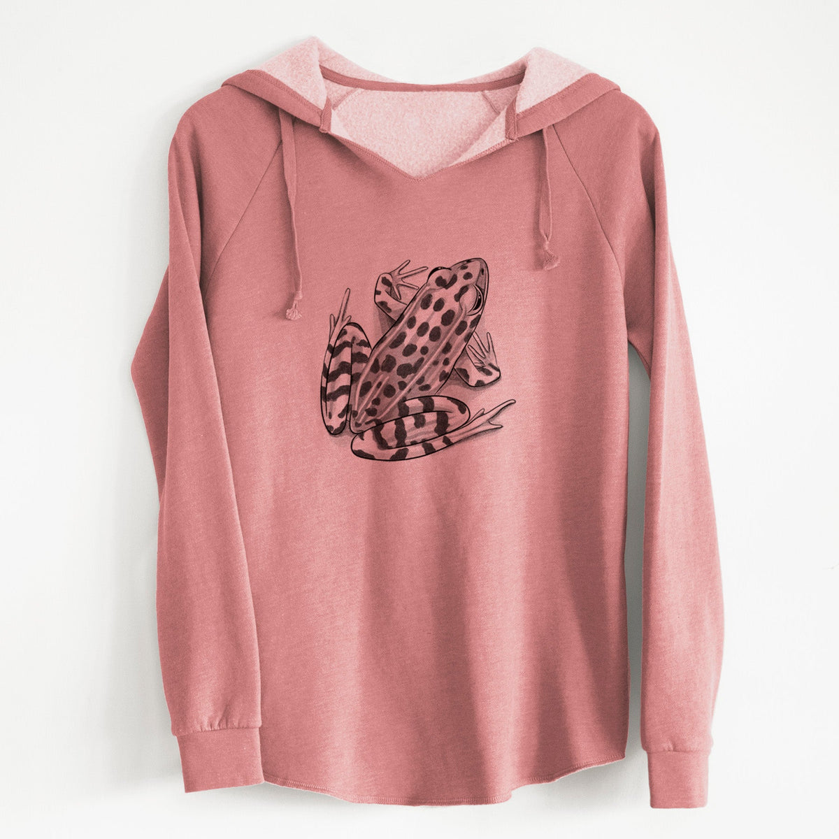 Northern Leopard Frog - Lithobates pipiens - Cali Wave Hooded Sweatshirt