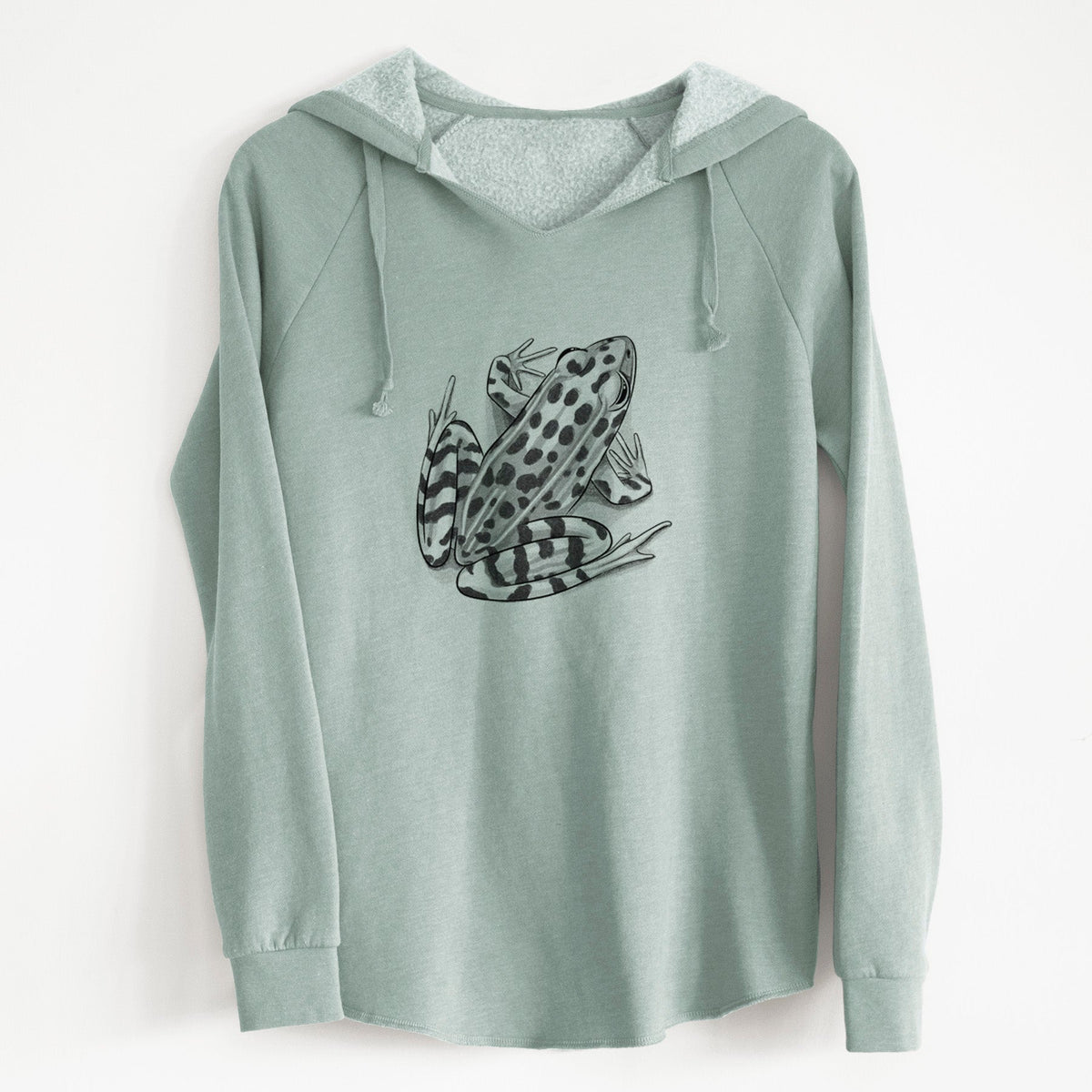 Northern Leopard Frog - Lithobates pipiens - Cali Wave Hooded Sweatshirt