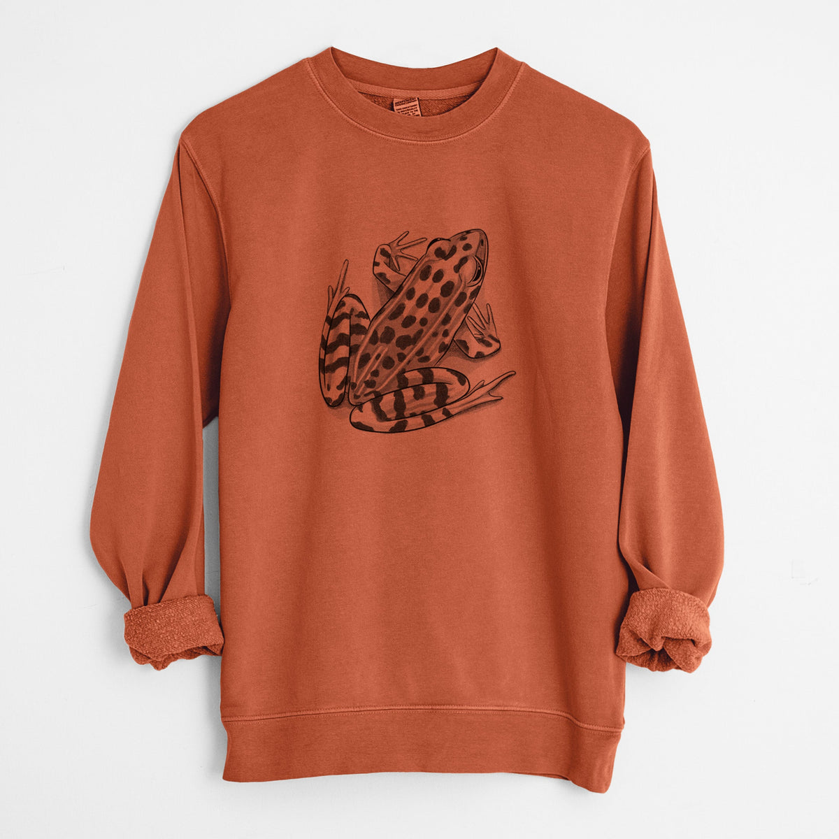 Northern Leopard Frog - Lithobates pipiens - Unisex Pigment Dyed Crew Sweatshirt