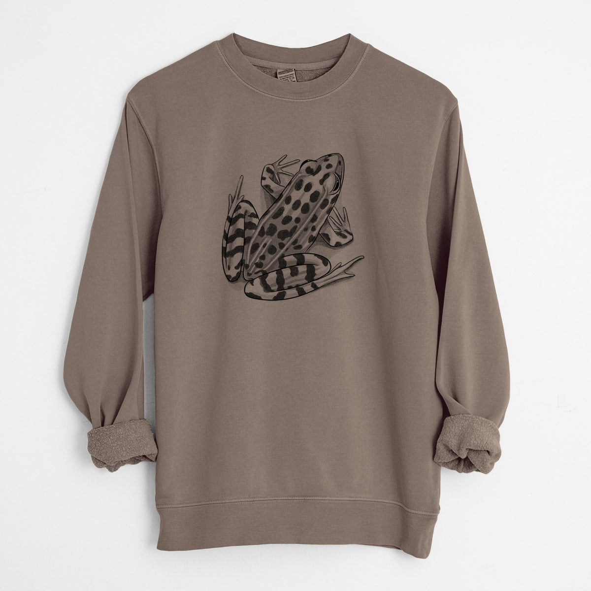 Northern Leopard Frog - Lithobates pipiens - Unisex Pigment Dyed Crew Sweatshirt