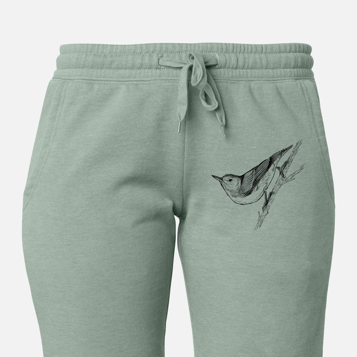 White-breasted Nuthatch - Sitta carolinensis - Women's Cali Wave Jogger Sweatpants