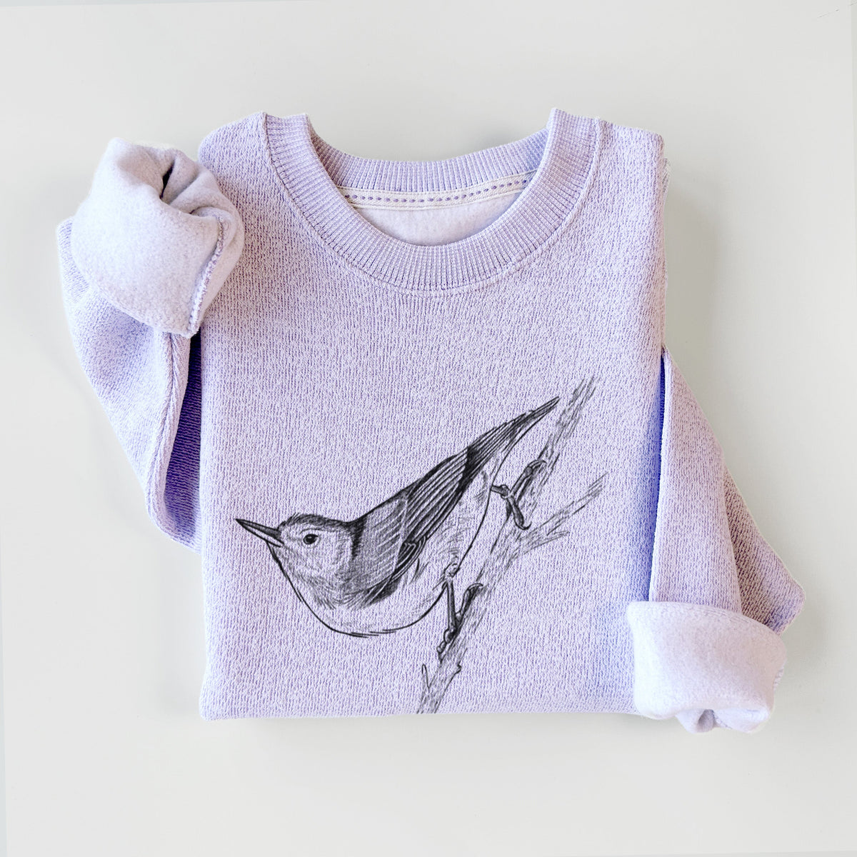 White-breasted Nuthatch - Sitta carolinensis - Knit Sweatshirt