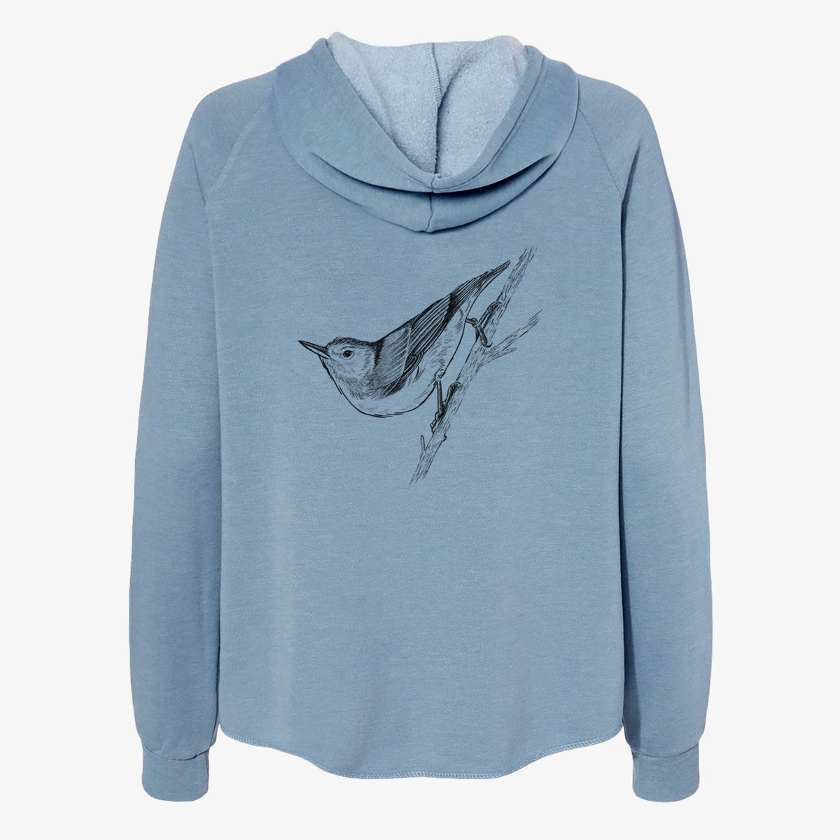 White-breasted Nuthatch - Sitta carolinensis - Women's Cali Wave Zip-Up Sweatshirt