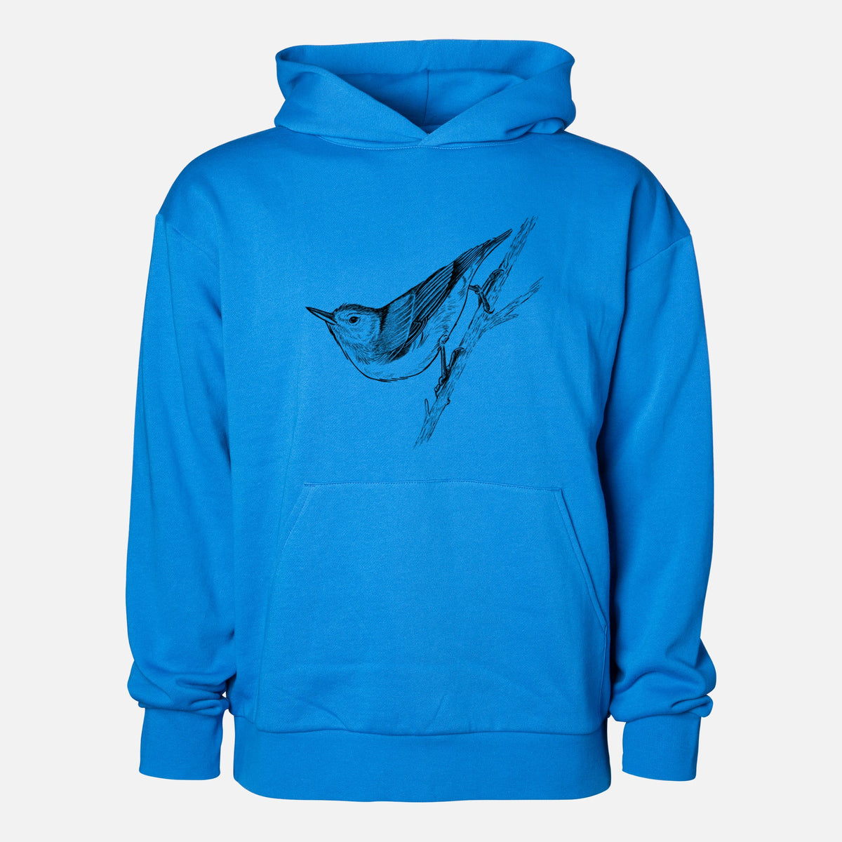 White-breasted Nuthatch - Sitta carolinensis  - Statement Midweight Hoodie