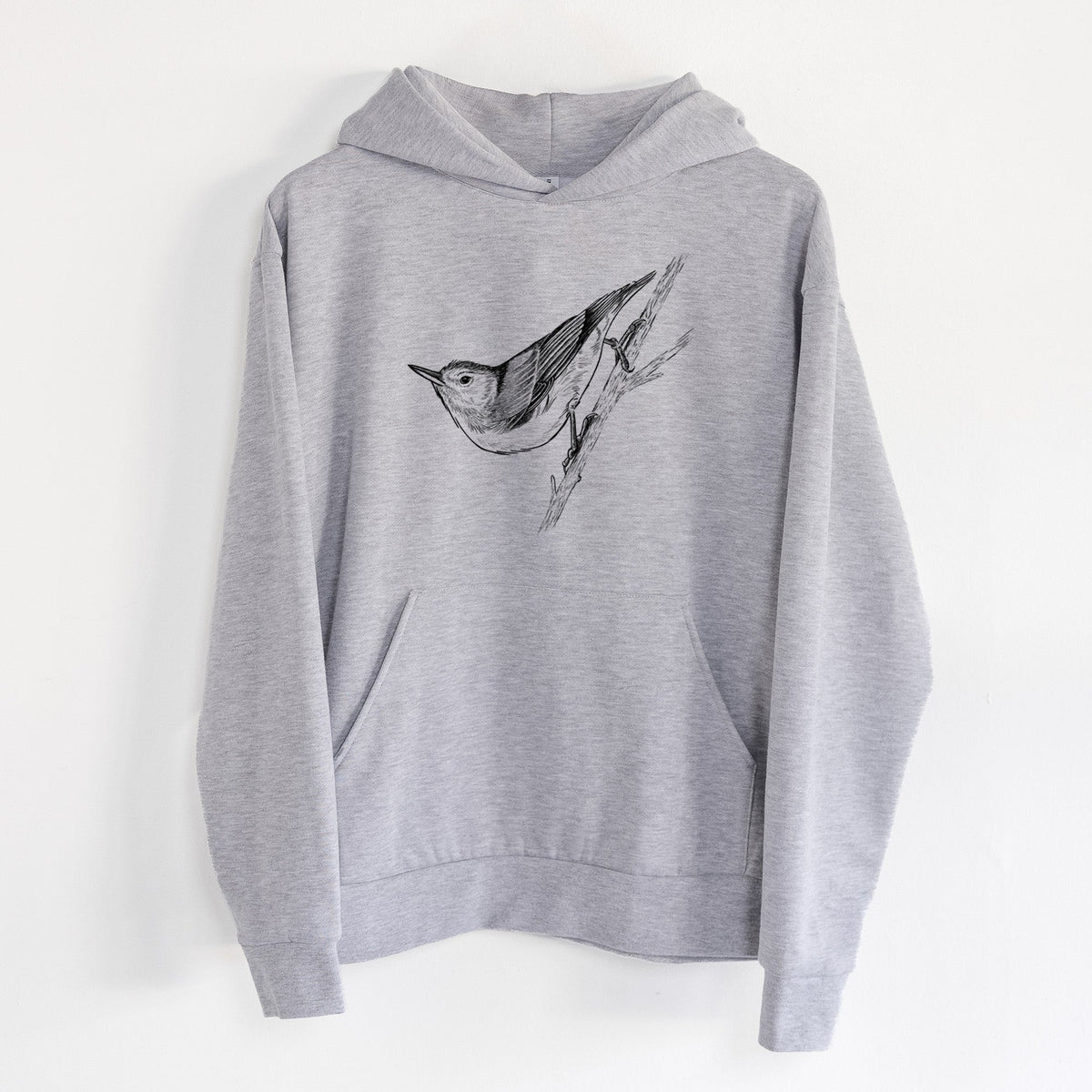 White-breasted Nuthatch - Sitta carolinensis  - Statement Midweight Hoodie