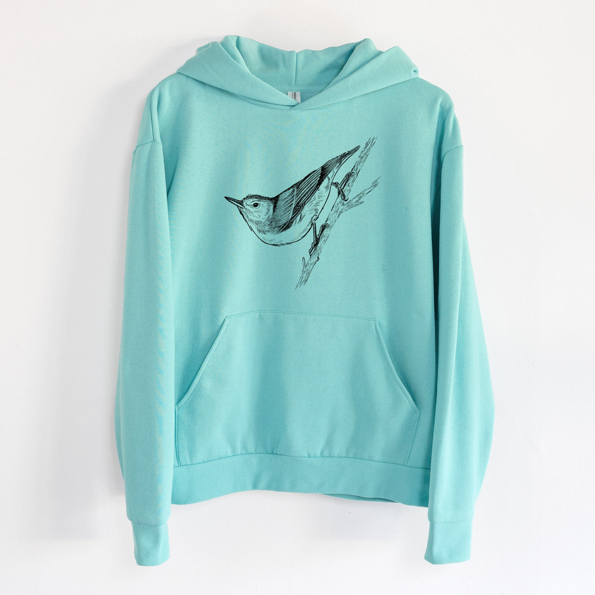 White-breasted Nuthatch - Sitta carolinensis  - Statement Midweight Hoodie