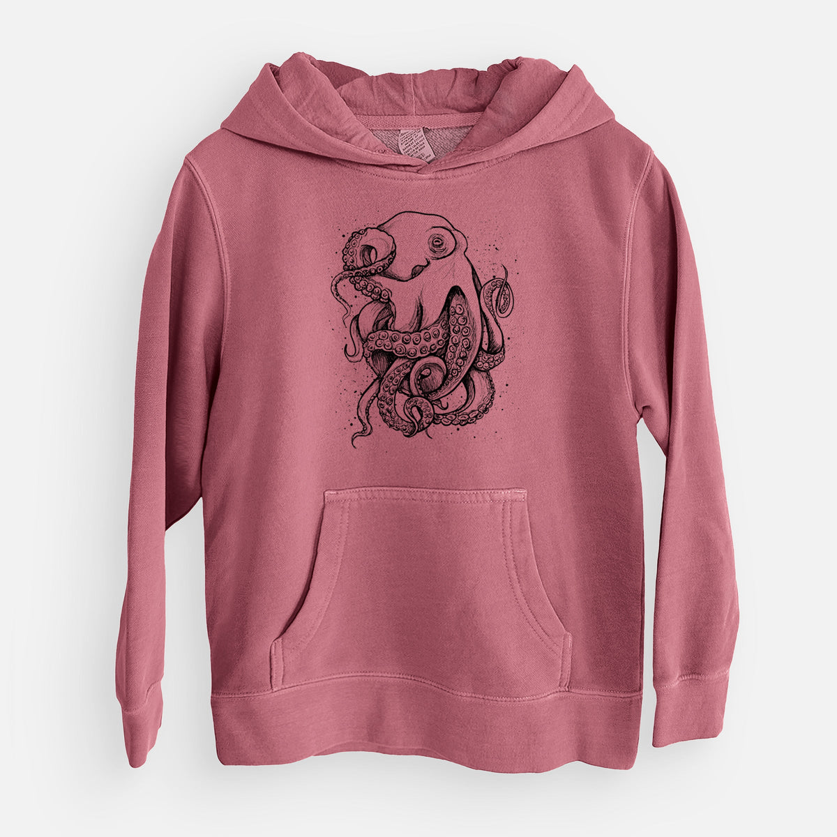 Octopus Vulgaris - Common Octopus - Youth Pigment Dyed Hoodie