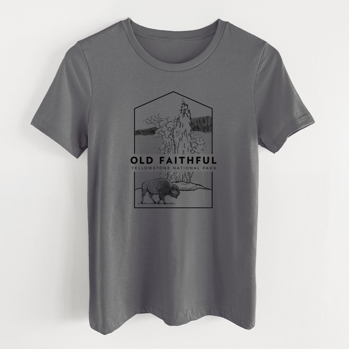 Old Faithful - Yellowstone National Park - Women's Lightweight Relaxed Fit 100% Cotton Crewneck