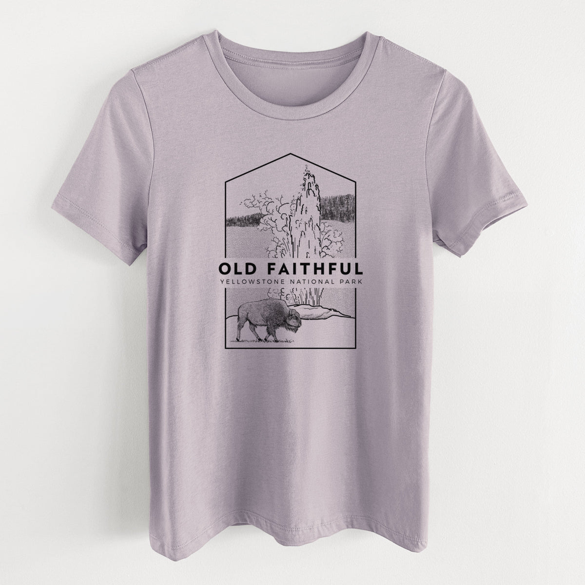 Old Faithful - Yellowstone National Park - Women's Lightweight Relaxed Fit 100% Cotton Crewneck