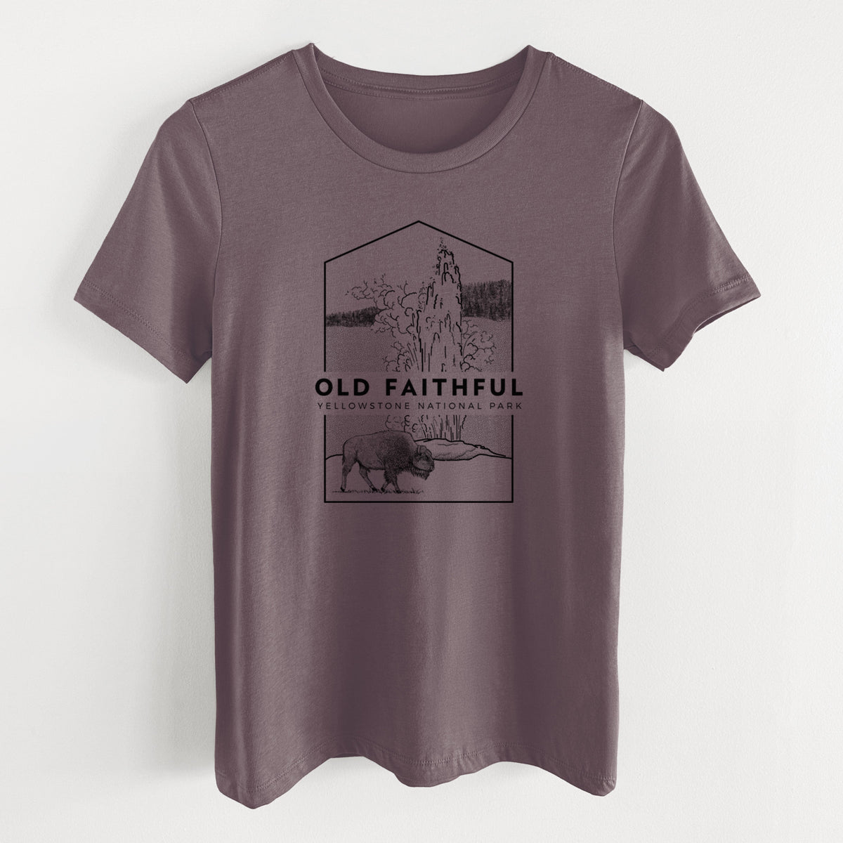 Old Faithful - Yellowstone National Park - Women's Lightweight Relaxed Fit 100% Cotton Crewneck