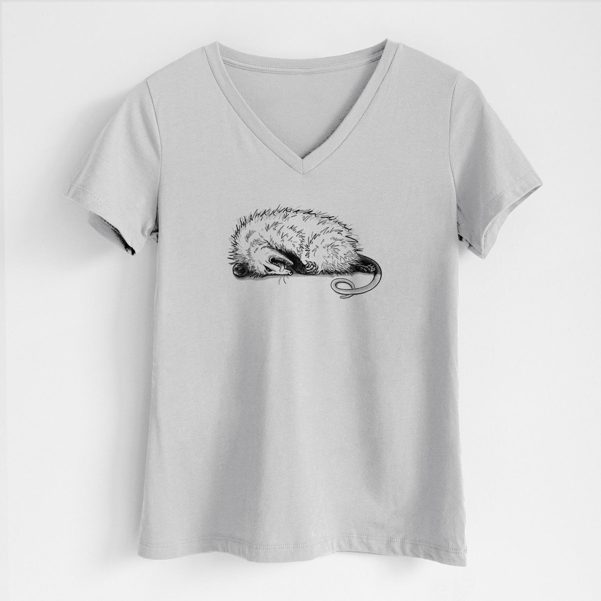 Opossum Playing Dead - Women's Lightweight Relaxed Fit 100% Cotton V-neck
