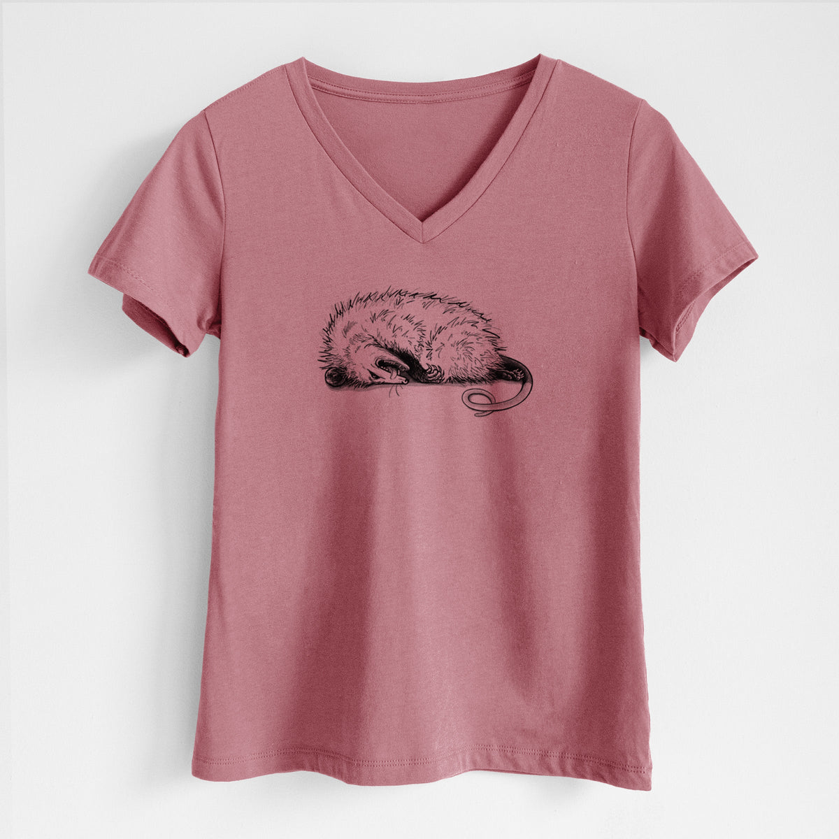 Opossum Playing Dead - Women's Lightweight Relaxed Fit 100% Cotton V-neck