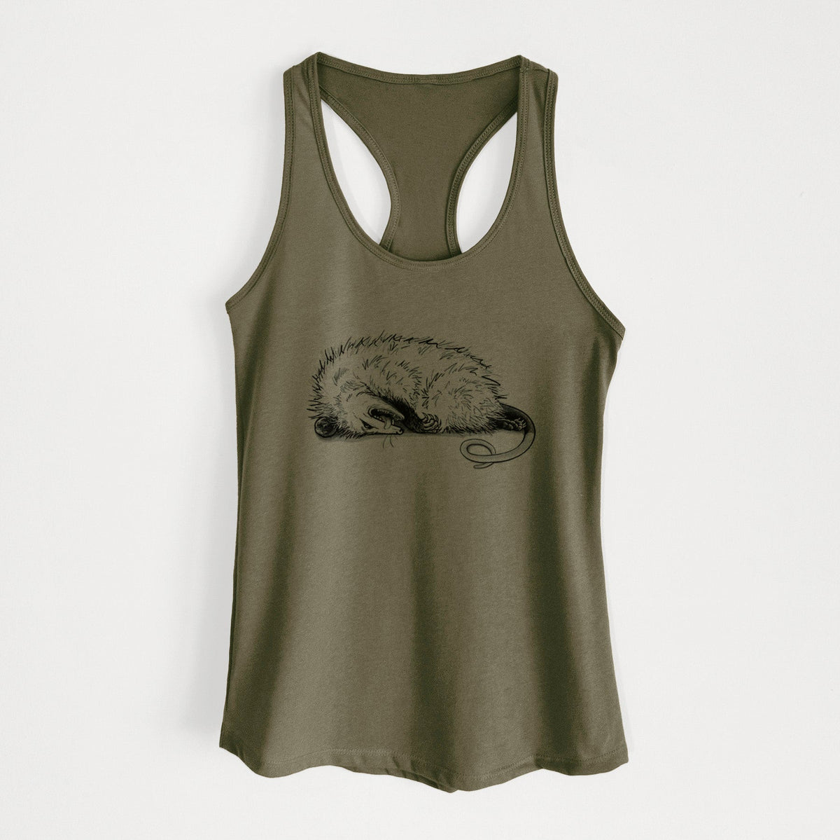 Opossum Playing Dead - Women's Racerback Tanktop