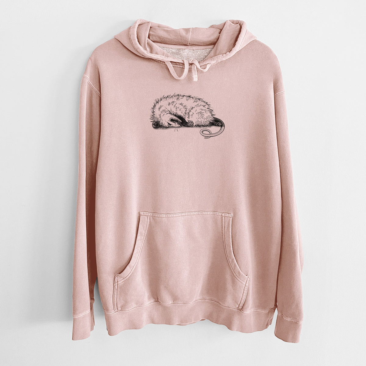 Opossum Playing Dead - Unisex Pigment Dyed Hoodie