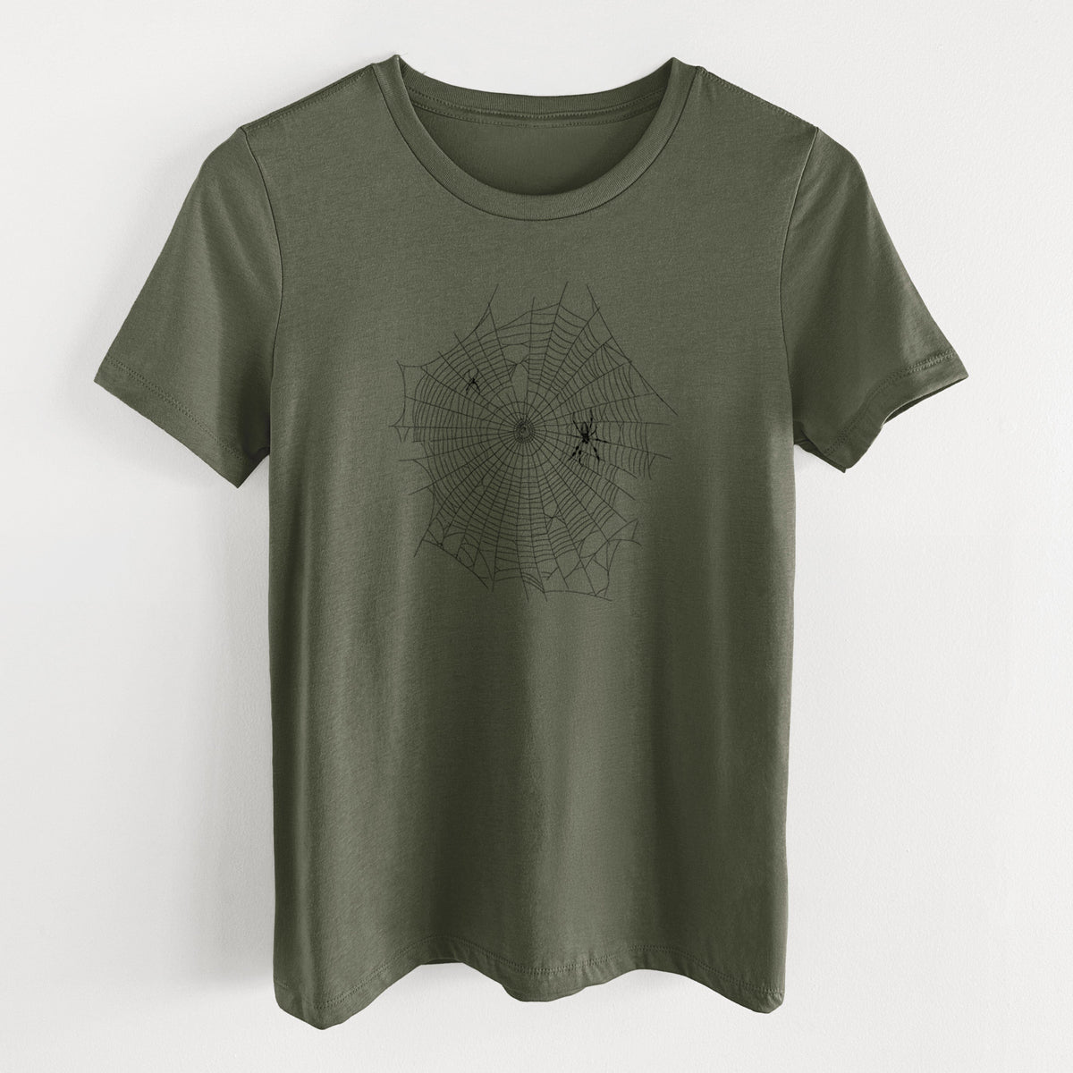 Golden Silk Orb-weaver Spider Web - Trichonephila clavipes - Women's Lightweight Relaxed Fit 100% Cotton Crewneck