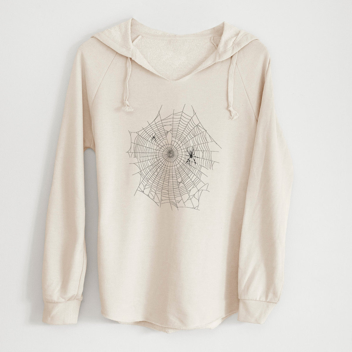 Golden Silk Orb-weaver Spider Web - Trichonephila clavipes - Cali Wave Hooded Sweatshirt