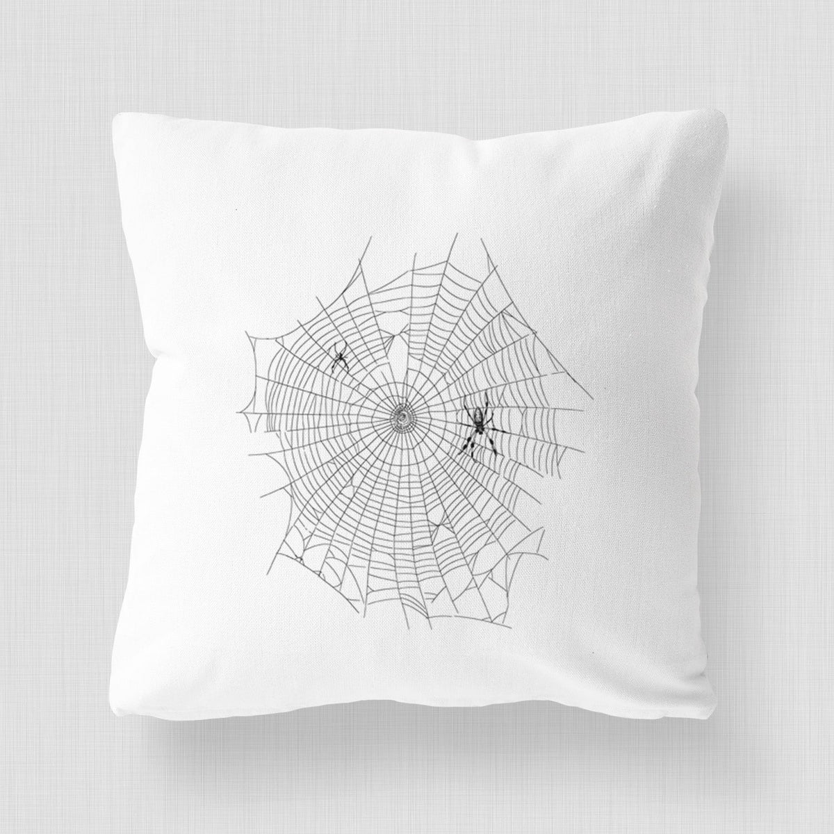 Golden Silk Orb-weaver Spider Web - Trichonephila clavipes - Throw Pillow Cover