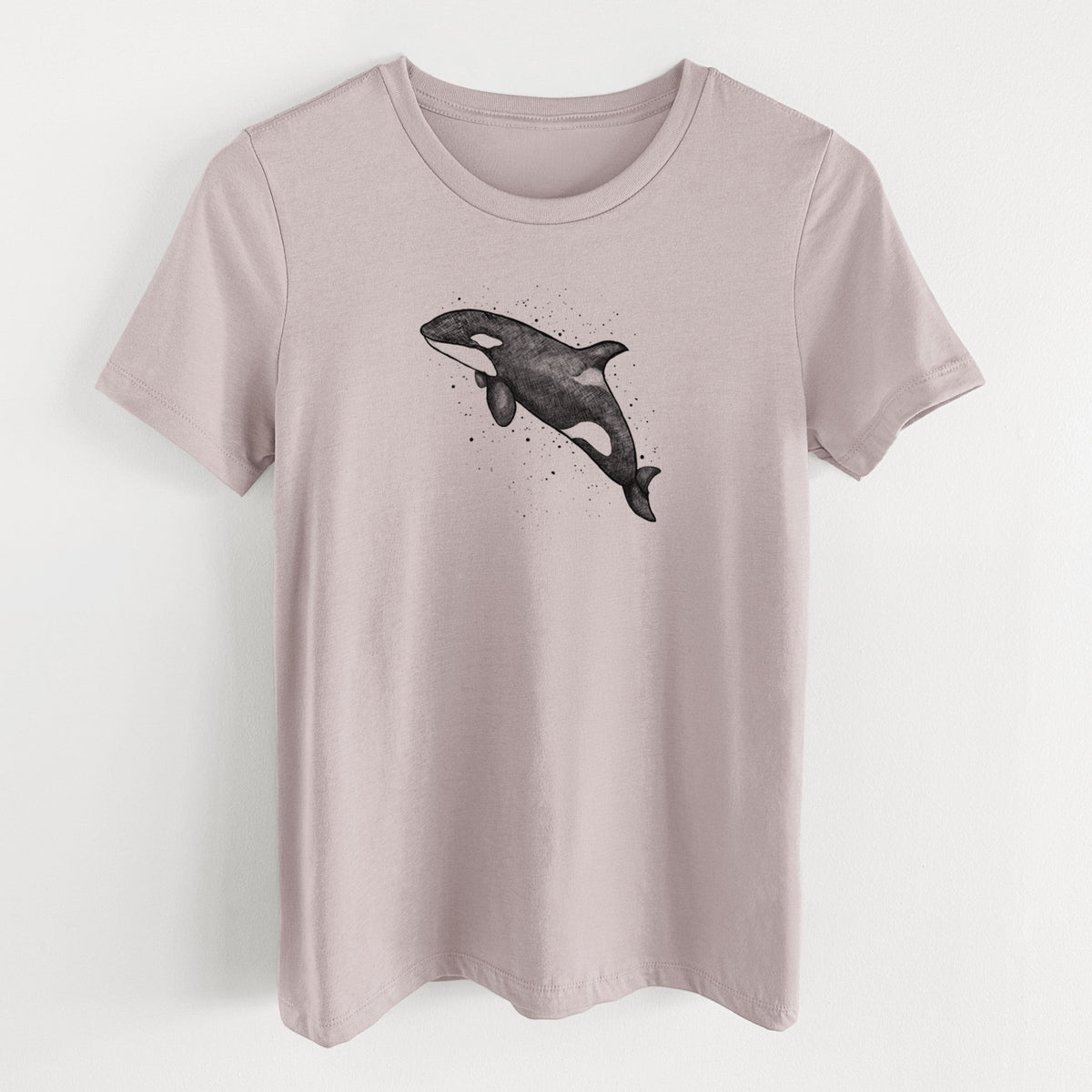 Orca Whale - Women's Lightweight Relaxed Fit 100% Cotton Crewneck