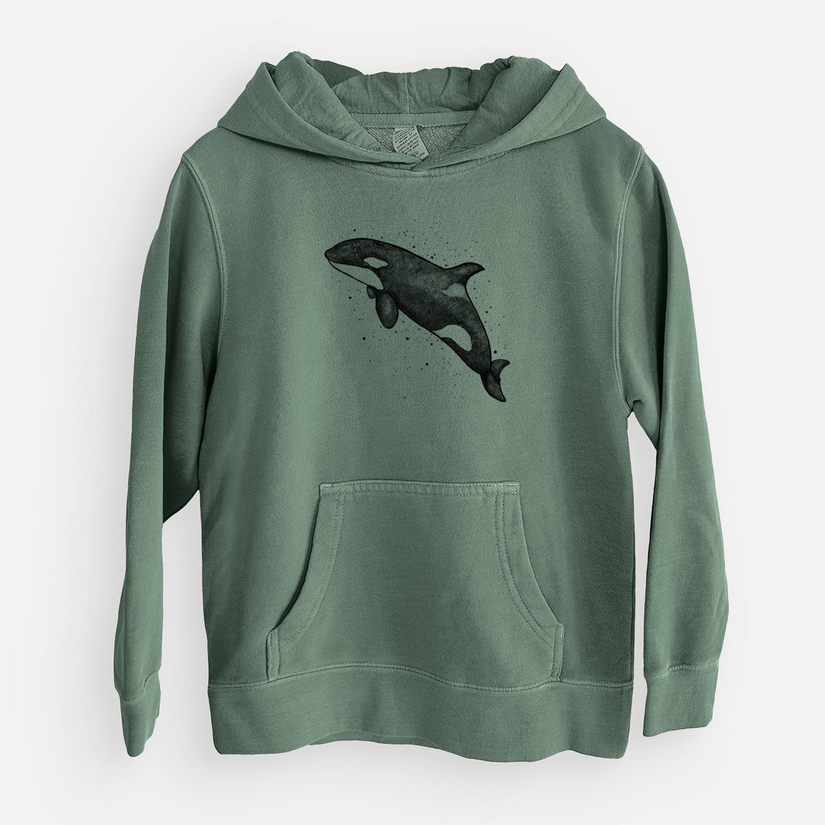 Orca Whale - Youth Pigment Dyed Hoodie