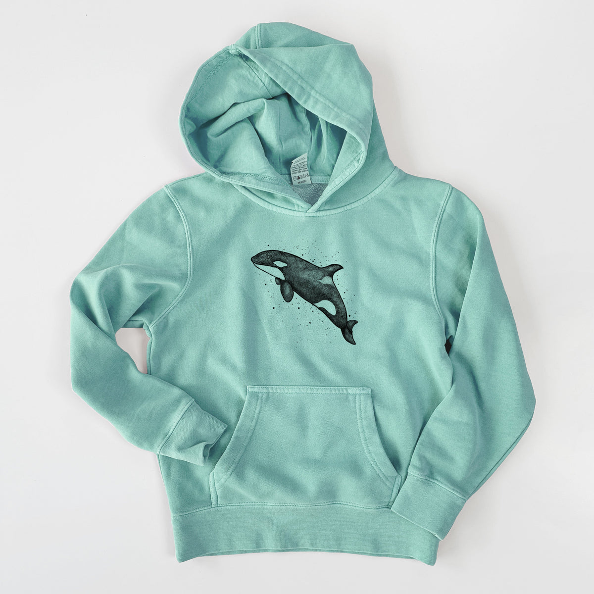 Orca Whale - Youth Pigment Dyed Hoodie