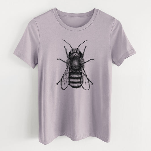Osmia Bicornis - Red Mason Bee - Women's Lightweight Relaxed Fit 100% Cotton Crewneck