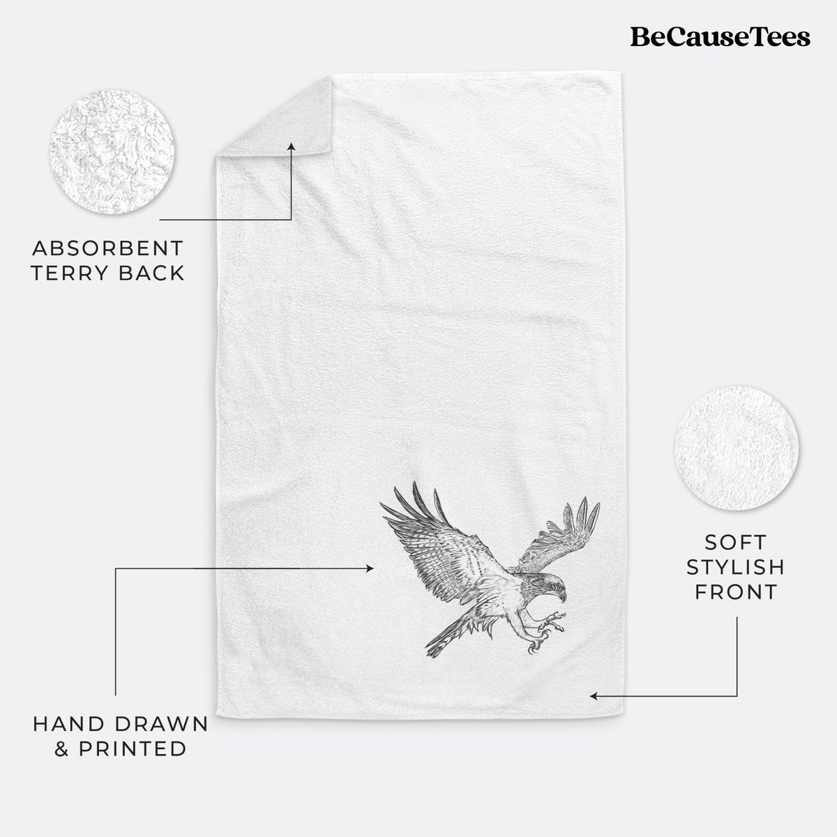 Osprey - Pandion haliaetus Premium Decorative Hand Towel